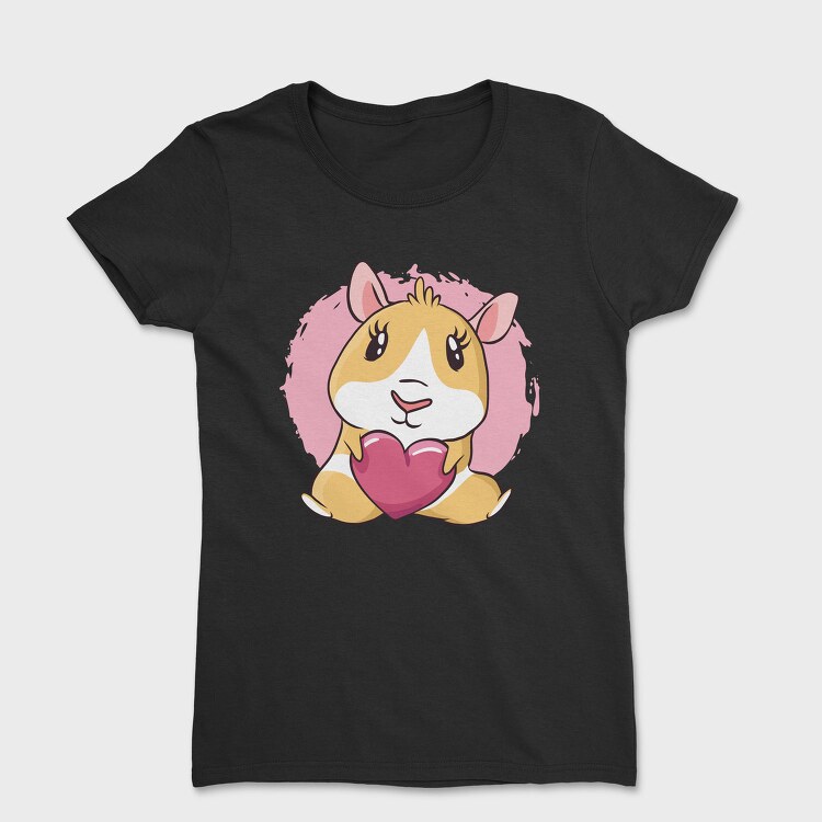 Heart Guinea Pig With, Tricou Femei