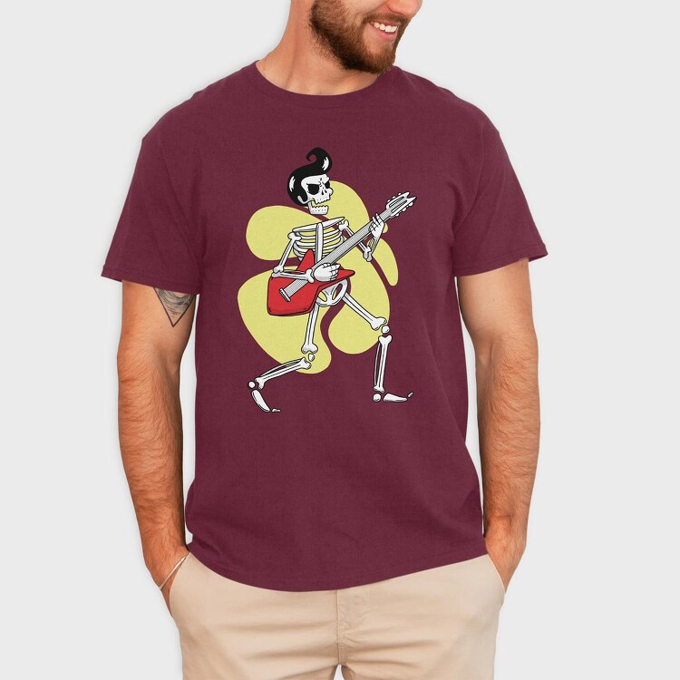 Guitar Skeleton, Tricou Barbati (Unisex)