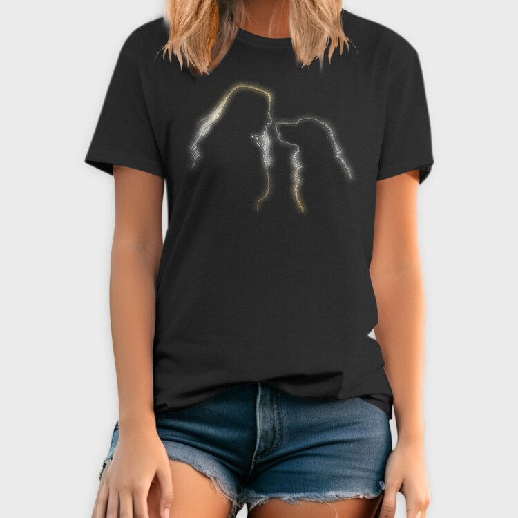 Girl and Golden Retriever, Tricou Barbati (Unisex)