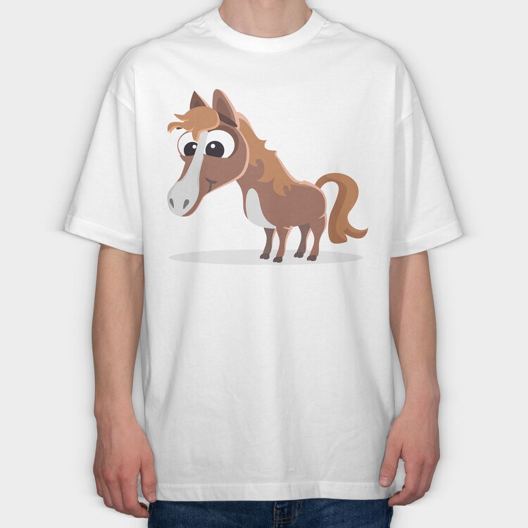 Happy Horse Stroll, Tricou Oversize Barbati (Unisex)
