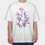 Hands Holding A Flower Plants, Tricou Oversize Barbati (Unisex)