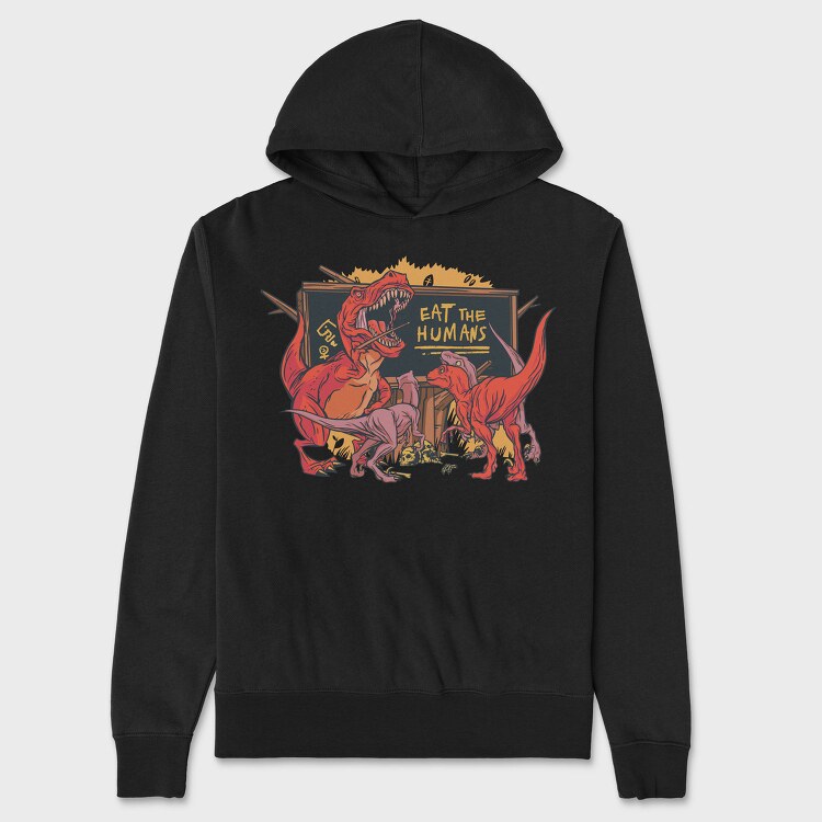 T Rex Dinosaur Teacher, Hanorac Oversize Barbati (Unisex)