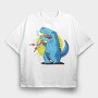 T Rex Megaphone Loud, Tricou Oversize Barbati (Unisex)