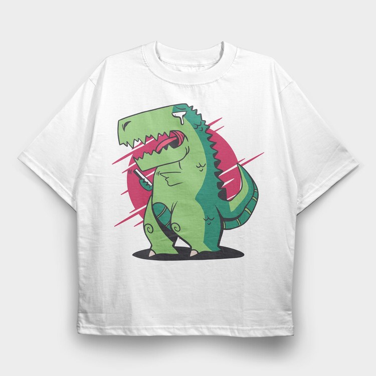 T Rex Smartphone Phone, Tricou Oversize Barbati (Unisex)