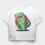 T Rex Smartphone Phone, Tricou Oversize Barbati (Unisex)