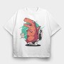 T Rex Toilet Paper, Tricou Oversize Barbati (Unisex)