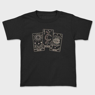 Tarot Cards Spiritual Sun Moon Destiny, Tricou Copii