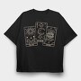 Tarot Cards Spiritual Sun Moon Destiny, Tricou Oversize Barbati (Unisex)