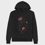 Tattoo Floral Vase Chrysanthemum Moon Red Black, Hanorac Oversize Barbati (Unisex)