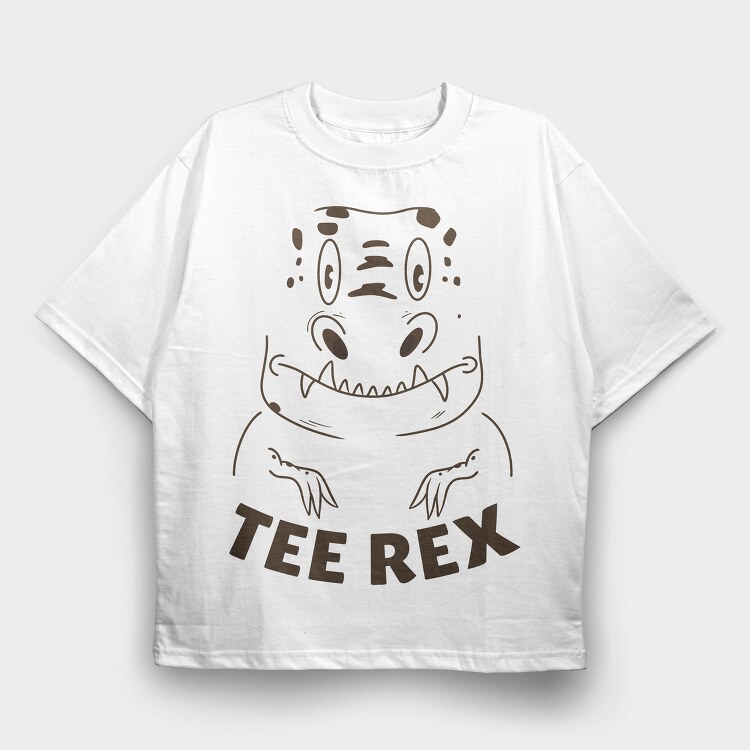 Tee Rex Cute T Rex, Tricou Oversize Barbati (Unisex)