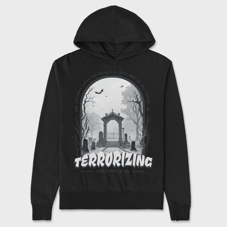 Terrorizing Graveyard When The Darkness, Hanorac Oversize Barbati (Unisex)