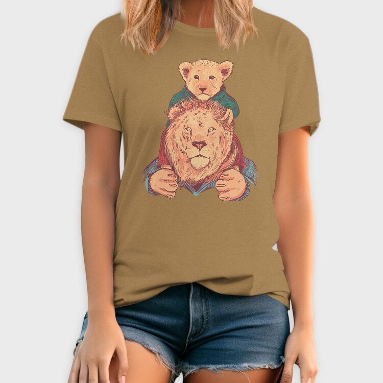 Father And Son Lion, Tricou Barbati (Unisex)