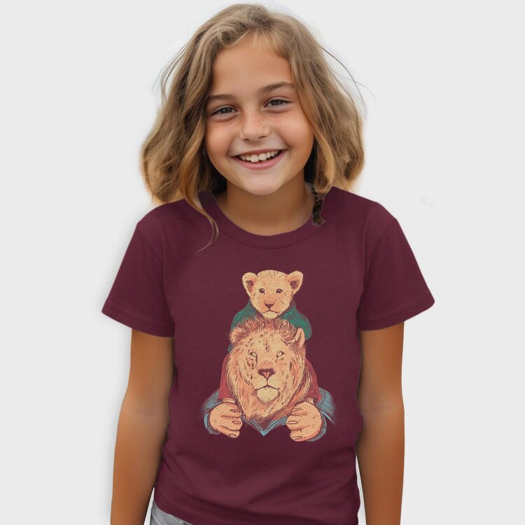 Father And Son Lion, Tricou Copii