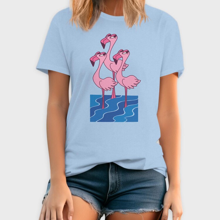 Flamingo Trio, Tricou Barbati (Unisex)