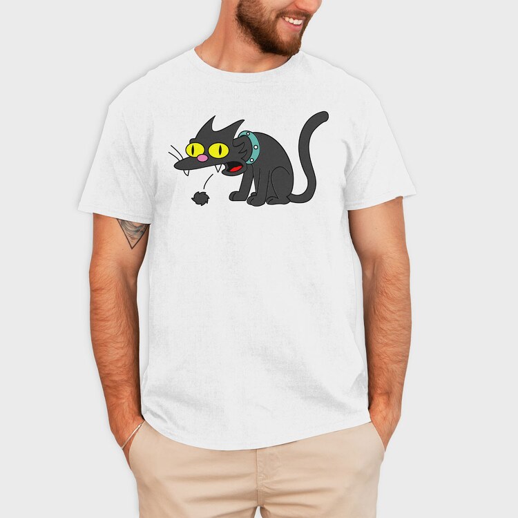 Vector Simpsons Cat, Tricou Barbati (Unisex)