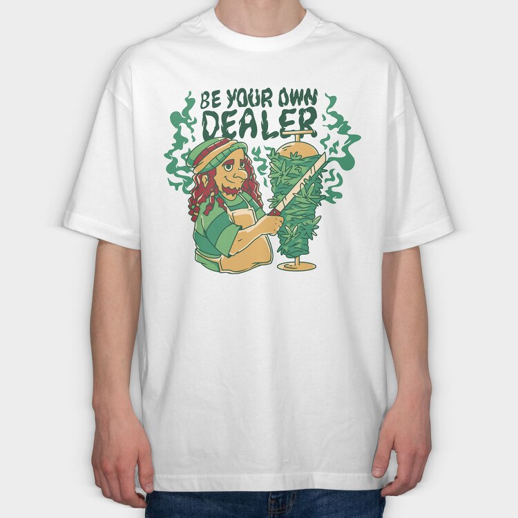 Be Your Own Dealer Cannabis Kebab Doner Kebab Man Weed Bud, Tricou Oversize Barbati (Unisex)