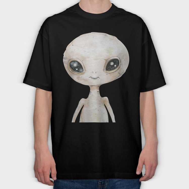 Alien Face Art, Tricou Oversize Barbati (Unisex)