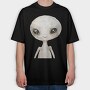 Alien Face Art, Tricou Oversize Barbati (Unisex)