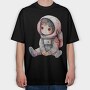 Astronaut Kid Space, Tricou Oversize Barbati (Unisex)