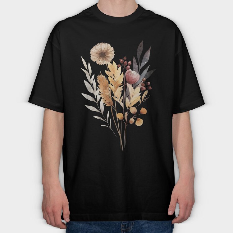 Autumn Fall Leaves, Tricou Oversize Barbati (Unisex)