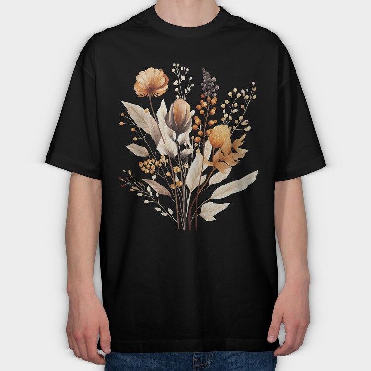 Autumn Bouquet Symphony, Tricou Oversize Barbati (Unisex)