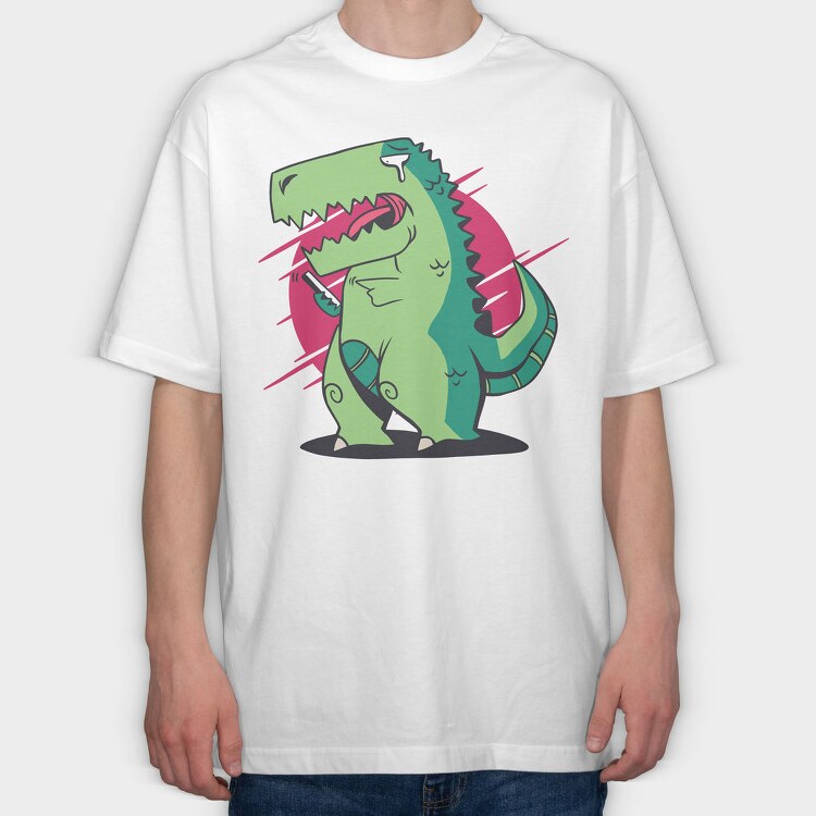 T Rex Smartphone Phone, Tricou Oversize Barbati (Unisex)