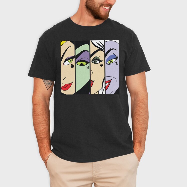Villanas Disney Faces, Tricou Barbati (Unisex)