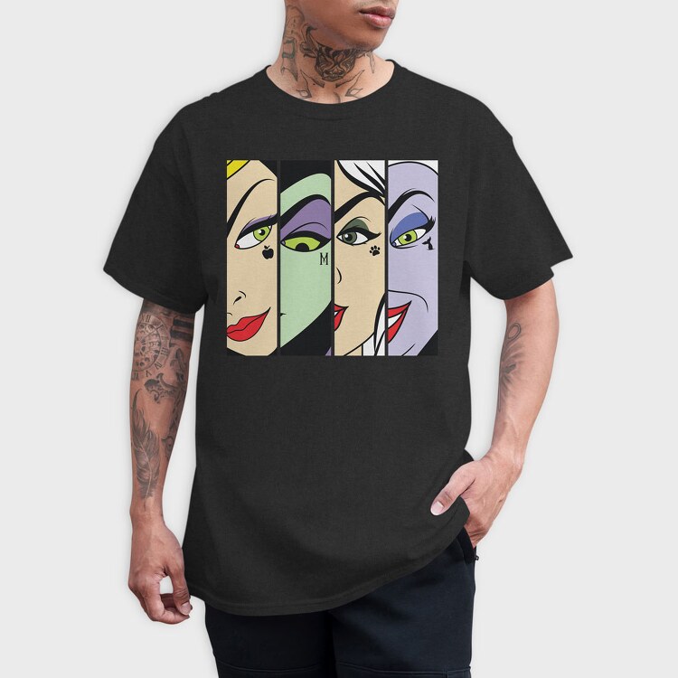Villanas Disney Faces, Tricou Barbati (Unisex)