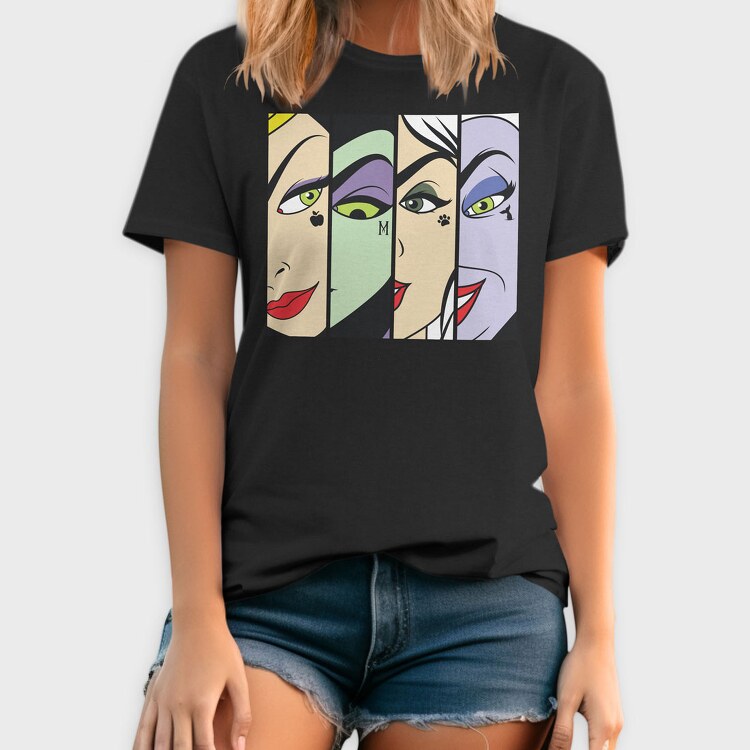 Villanas Disney Faces, Tricou Barbati (Unisex)