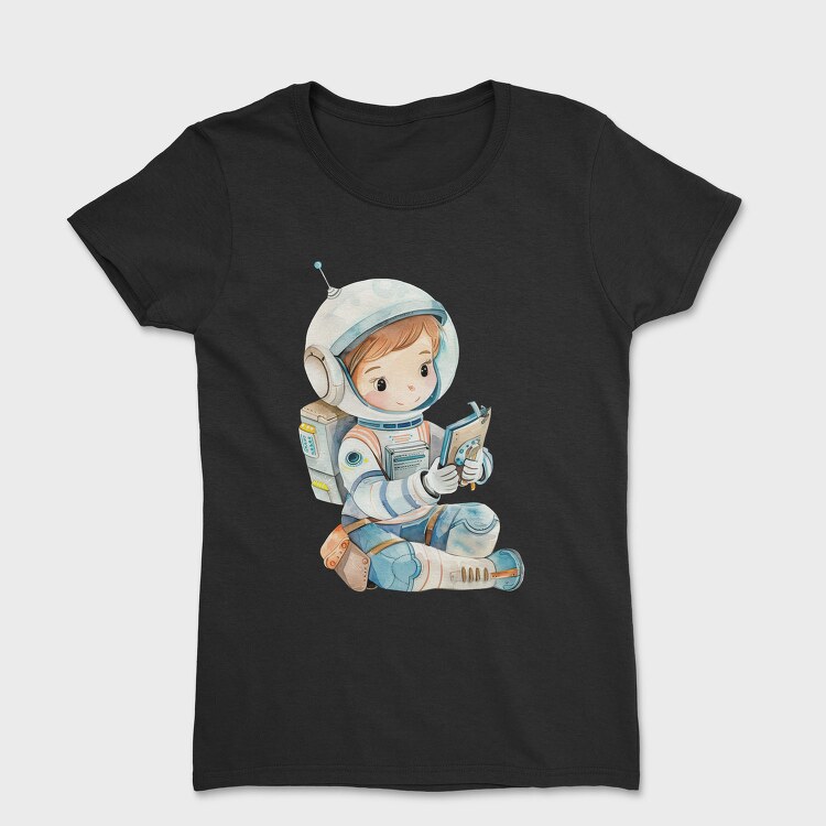 Astronaut Reading Book, Tricou Femei