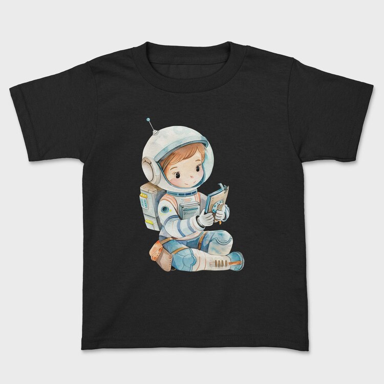 Astronaut Reading Book, Tricou Copii