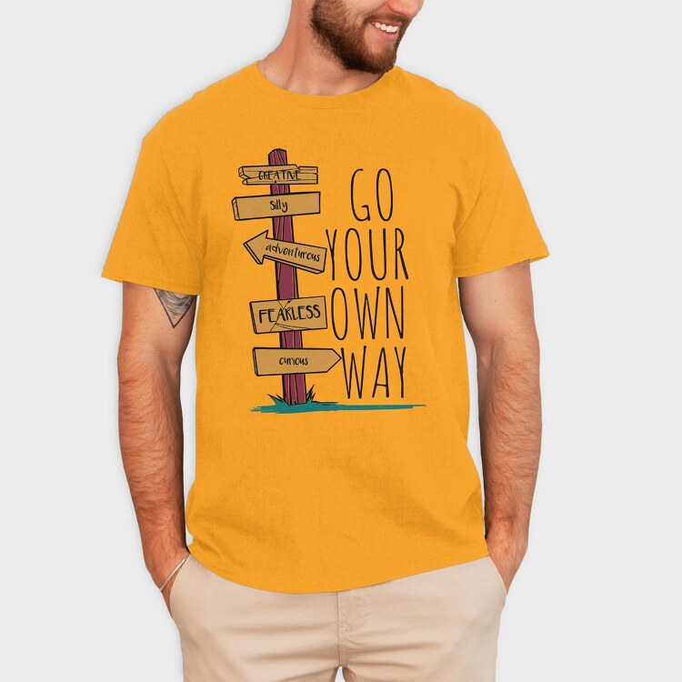 Go Your Own Way, Tricou Barbati (Unisex)