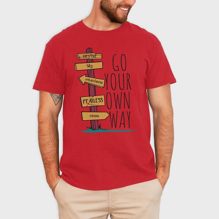 Go Your Own Way, Tricou Barbati (Unisex)