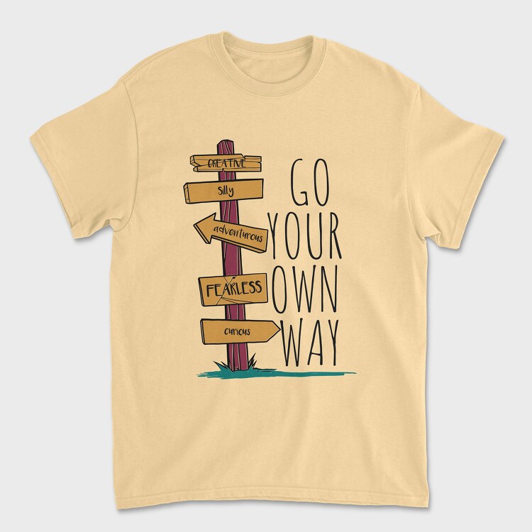 Go Your Own Way, Tricou Barbati (Unisex)