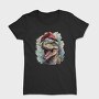 T Rex Wearing A Santa Hat Dinosaur Xmas, Tricou Femei