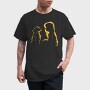 Girl Dog Silhouette, Tricou Barbati (Unisex)