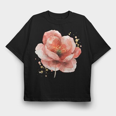 Abstract Flower Glow, Tricou Oversize Barbati (Unisex)