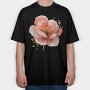 Abstract Flower Glow, Tricou Oversize Barbati (Unisex)