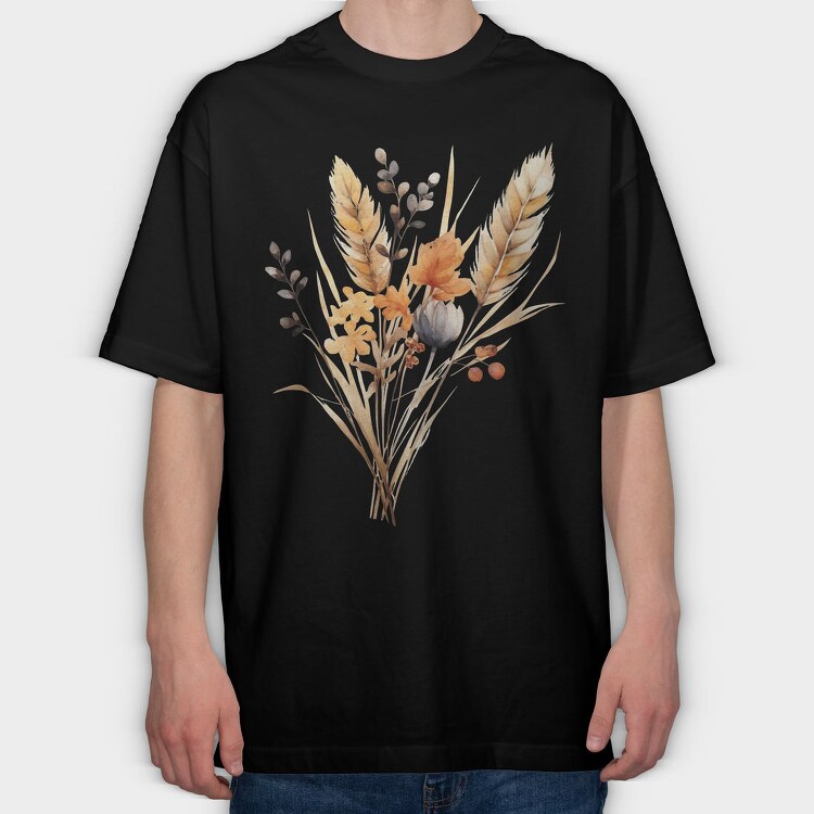 Autumn Breeze Bouquet, Tricou Oversize Barbati (Unisex)