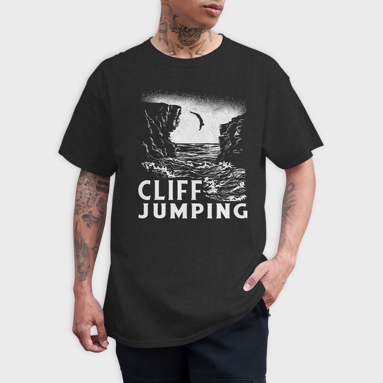 Cliff Jumping, Tricou Barbati (Unisex)