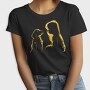 Girl Dog Silhouette, Tricou Femei