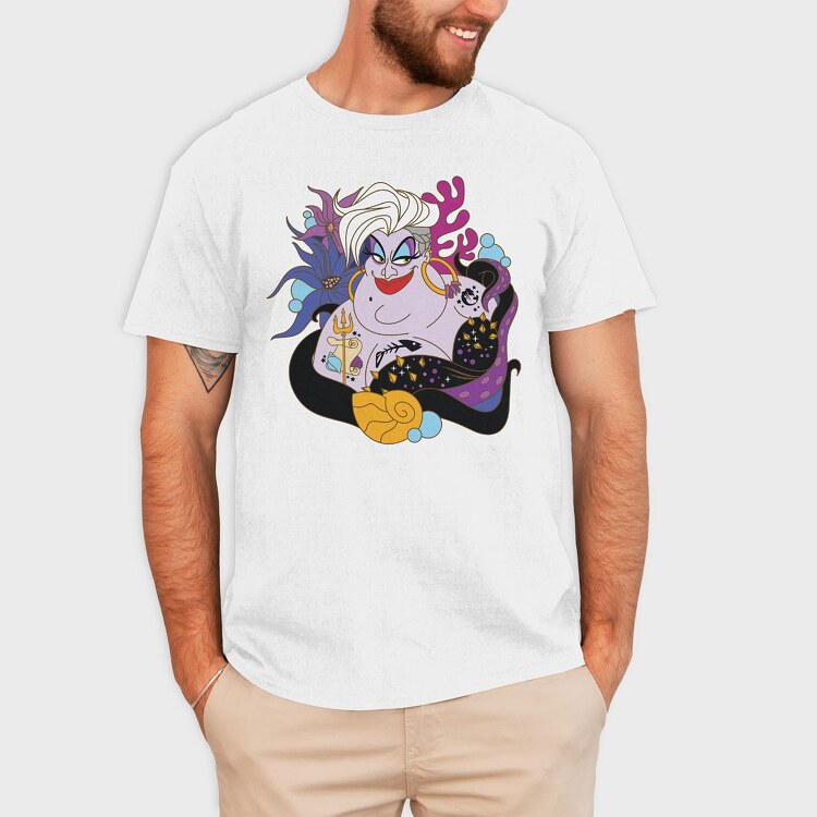 Villanas Disney Ursula D, Tricou Barbati (Unisex)