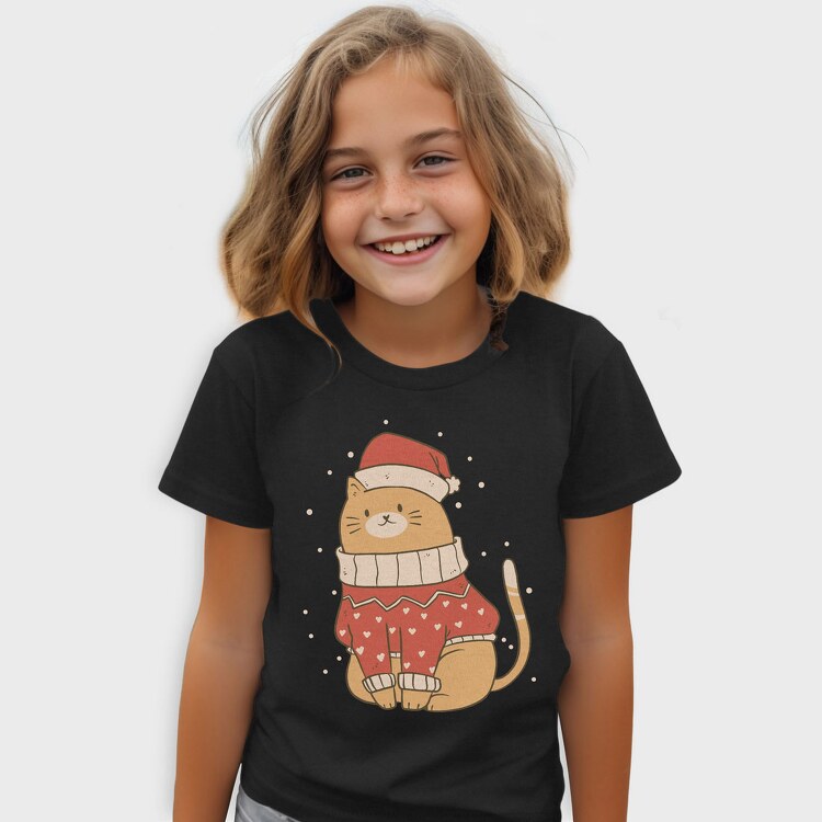 Cute Cat Christmas, Tricou Copii