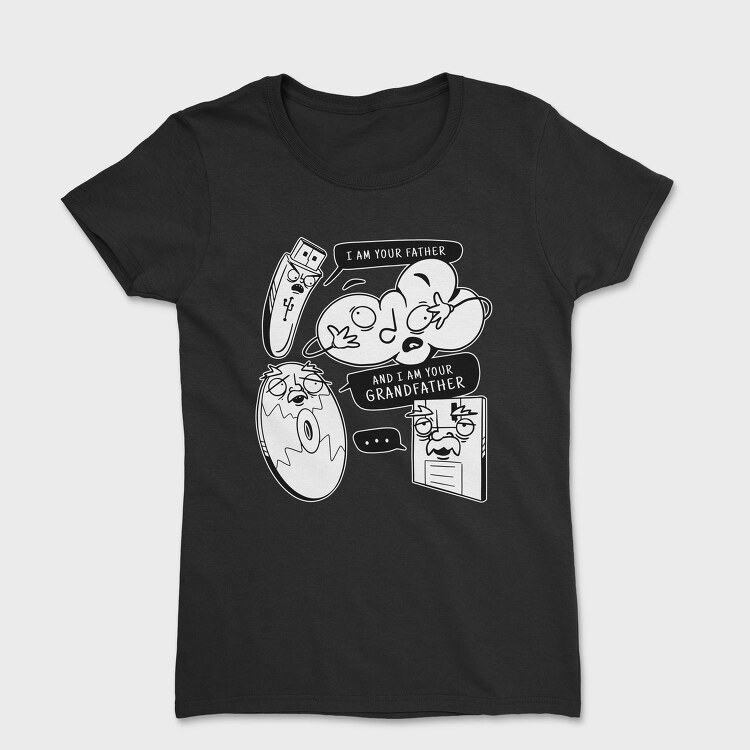 Technology Storage Cloud Usb Joke, Tricou Femei