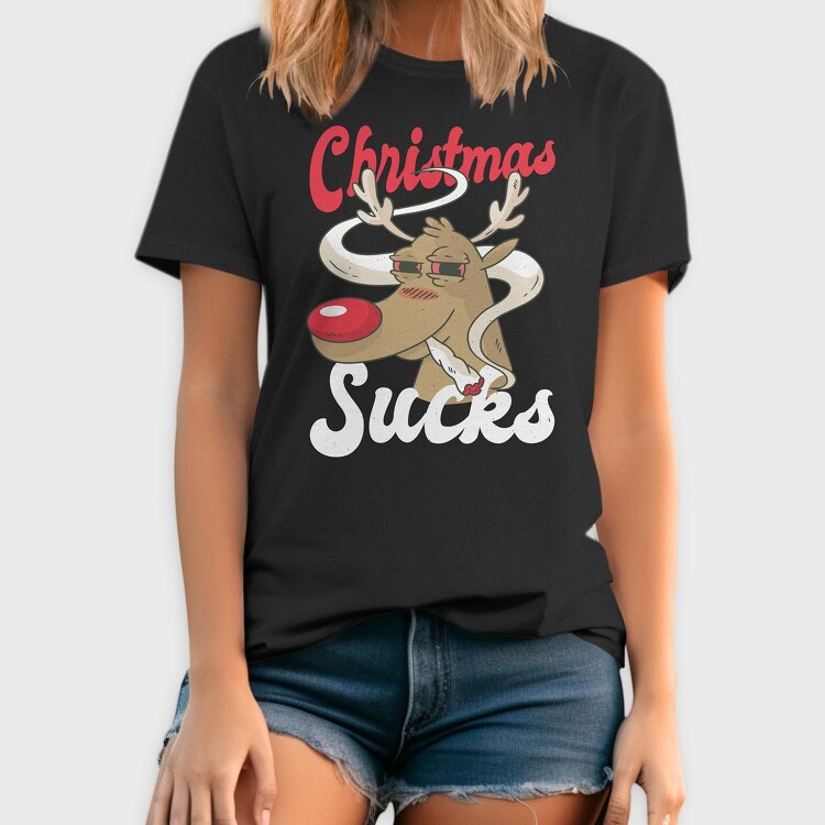 Reindeer Smoking, Tricou Barbati (Unisex)