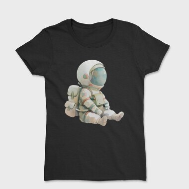 Astronaut Sitting Space, Tricou Femei