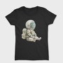 Astronaut Sitting Space, Tricou Femei
