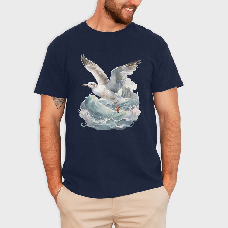 Flying Seagull 1, Tricou Barbati (Unisex)