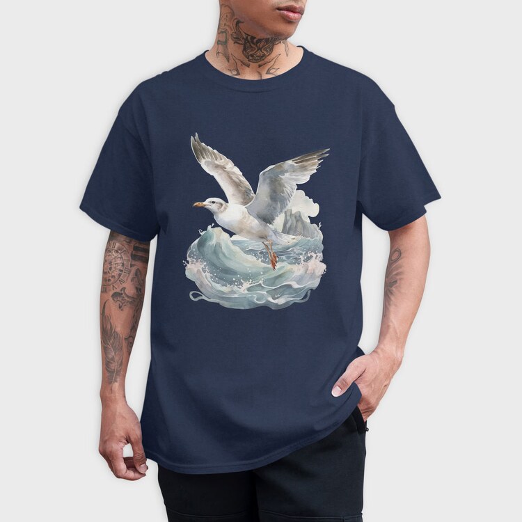 Flying Seagull 1, Tricou Barbati (Unisex)