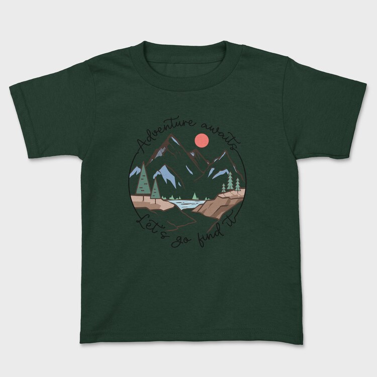 Adventure Awaits Lets Go Find It, Tricou Copii